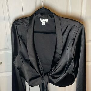 Black Satin Blouse